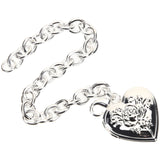 Heart Charm Bracelet Photo Locket Bracelet Adjustable Link Bracelet