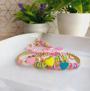 Heart Charm Bracelets High Plated Beads Bracelet For Women Jewelry Accessories