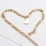 Heart Charm Chain Couple Paired Stainless Steel Bracelet Women Men Steel Gift