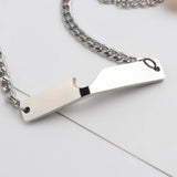 Heart Charm Chain Couple Paired Stainless Steel Bracelet Women Men Steel Gift