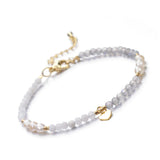 Heart Charm Pearl Peridot Bead Bracelet