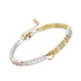 Heart Charm Pearl Peridot Bead Bracelet