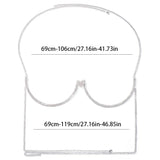 Heart Chest Bracket Jewellery Bra Chain for Women Body Crystal Bikini