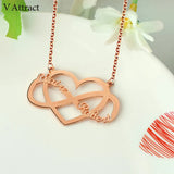 Heart Choker Infinity Charm Necklace Couple Names Necklace