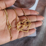 Heart Choker Infinity Charm Necklace Couple Names Necklace