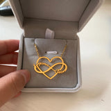 Heart Choker Infinity Charm Necklace Couple Names Necklace