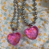 Heart Collarbone Chain Acrylic Love-shape Necklace Dropship