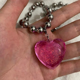 Heart Collarbone Chain Acrylic Love-shape Necklace Dropship