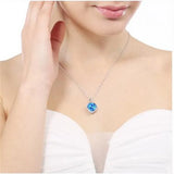 Heart Ruby Vintage Pendant S925 Sterling Necklace for Bridal Wedding