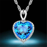 Heart Ruby Vintage Pendant S925 Sterling Necklace for Bridal Wedding