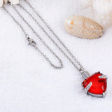 Heart Cremation Pendant Necklace Stainless Steel Memory Jewelry Keepsake