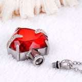 Heart Cremation Pendant Necklace Stainless Steel Memory Jewelry Keepsake