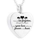 Heart Cremation Urn Necklace for Ashes - Forever Together Pendant Locket
