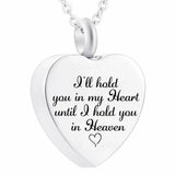 Heart Cremation Urn Necklace for Ashes - Forever Together Pendant Locket