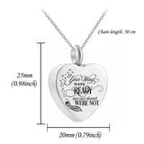 Heart Cremation Urn Necklace for Ashes with Fill Kit