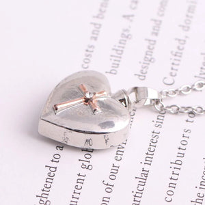 Heart Cremation Urn Necklace with Fill Kit