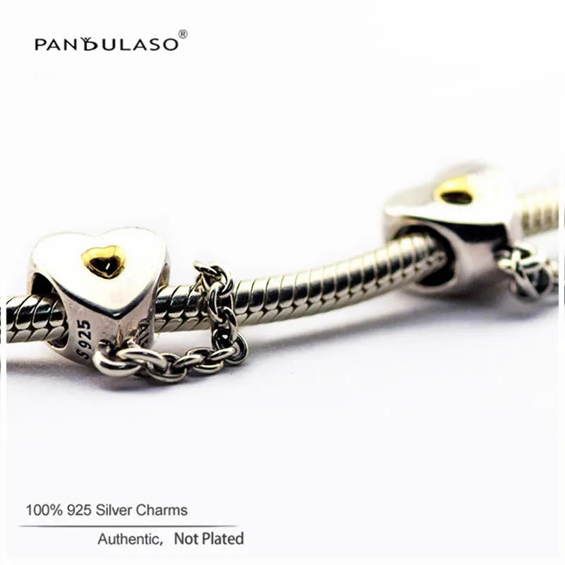 Heart & Crown Safety Chain Charms