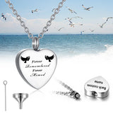 Heart Cremation Jewelry Memorial Urn Necklace Ashes Holder Love Heart Pendant