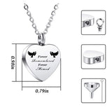 Heart Cremation Jewelry Memorial Urn Necklace Ashes Holder Love Heart Pendant
