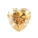 Heart Cut Moissanite Lab-Grown Diamond Test Champagne Gemstones VVS1