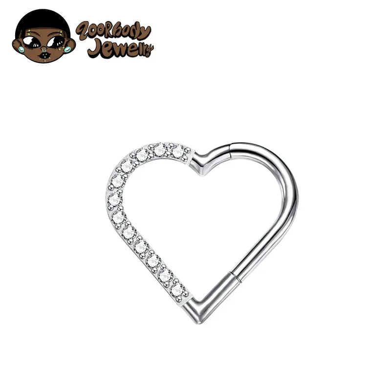 Heart Daith Piercing 16G Clicker Tragus Earring