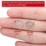 Heart Daith Piercing 16G Clicker Tragus Earring