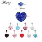 Crystal Disco Ball Double Side Belly Rings Surgical Steel Navel Piercing
