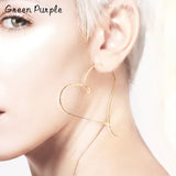 Heart Earrings 14k Filled Customizable Size Jewelry Boho Orecchini