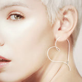 Heart Earrings 14k Filled Customizable Size Jewelry Boho Orecchini