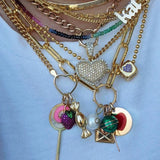 Heart Evil Eye Necklace for Women Stainless Steel Chain