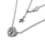 Heart Family Tree Necklace 925 Sterling Silver for Women