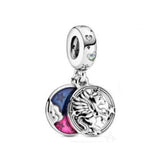 Heart Family Tree Dangle Charm 925 Silver Unicorn Fits Bracelets