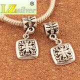 Heart Flower Cross Square Beads for European Bracelets 12Pcs