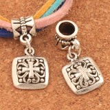 Heart Flower Cross Square Beads for European Bracelets 12Pcs