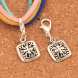 Heart Flower Cross Square Charm Beads 12Pcs