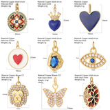 Heart Flower Evil Eye Charms for Jewelry Making Supplies DIY Keychain Necklace