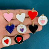 Heart Flower Evil Eye Charms for Jewelry Making Supplies DIY Keychain Necklace
