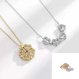 Heart Four-leaf Clover Pendant Necklace Set