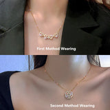 Heart Four-leaf Clover Pendant Necklace Set