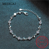 Sterling Silver Moissanite Tennis Bracelet - Sparkling Diamond Bangle