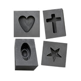 Heart Graphite Ingot Mold Silver Melting Crucible Jewelry Casting Tools