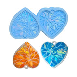 Heart Holographic Resin Mold Earring Silicone Mold Keychain Pendant