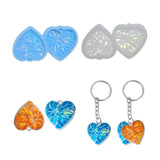 Heart Holographic Resin Mold Earring Silicone Mold Keychain Pendant
