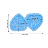 Heart Holographic Resin Mold Earring Silicone Mold Keychain Pendant