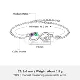 Heart Infinity Bracelet with CZ Charm