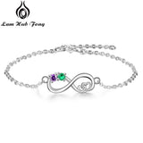 Heart Infinity Bracelet with CZ Charm