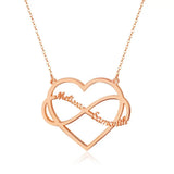 Heart Infinity Name Necklaces Stainless Steel Personalized Jewelry for Women