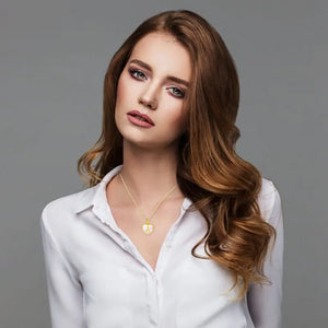 Heart Initial Necklace for Women Plated Shell Pendant Chain Necklaces