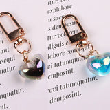 Colorful Heart Keychain Bag Charms Girly Key Chains