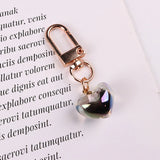 Colorful Heart Keychain Bag Charms Girly Key Chains